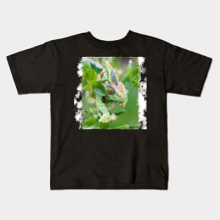 Artistic Painting Style Chameleon Colourful Kids T-Shirt